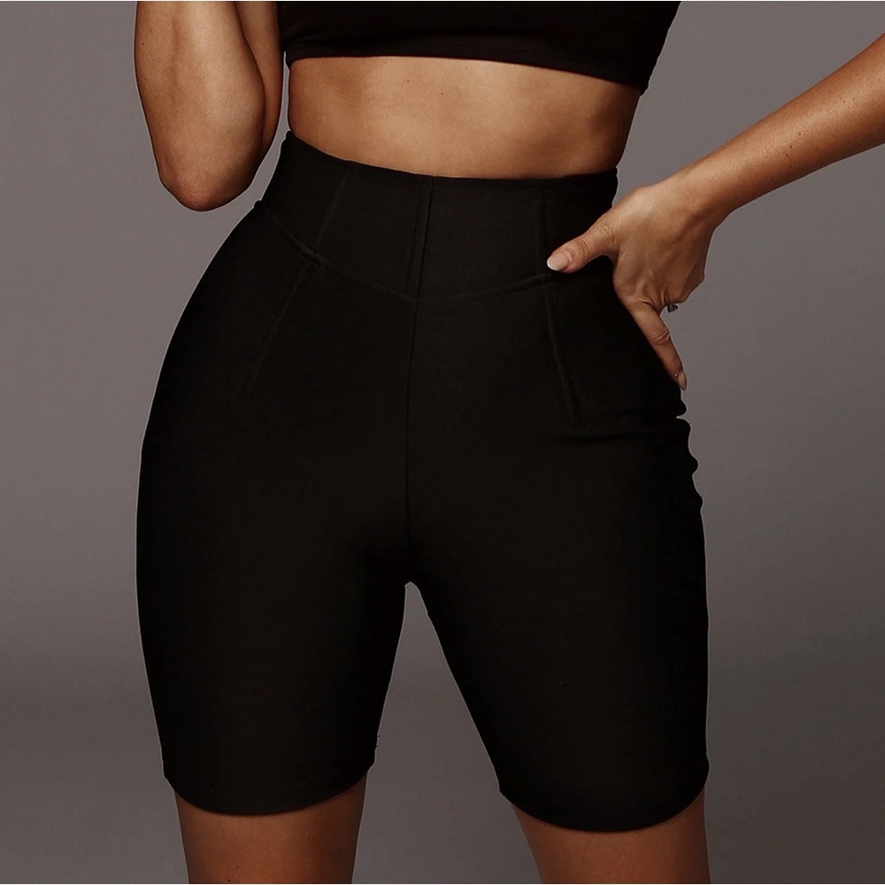 High-Waisted Black Shorts